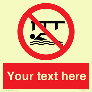 Custom Do not swim in the vicinity of piers